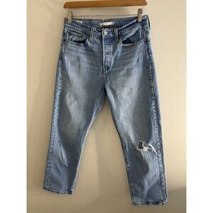 Levi's Premium Wedgie Straight Leg Jeans Womens 6 High Rise Button Fly Ankle